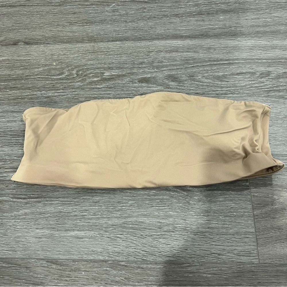 Gap Body Beige Strapless Bandeau Top L